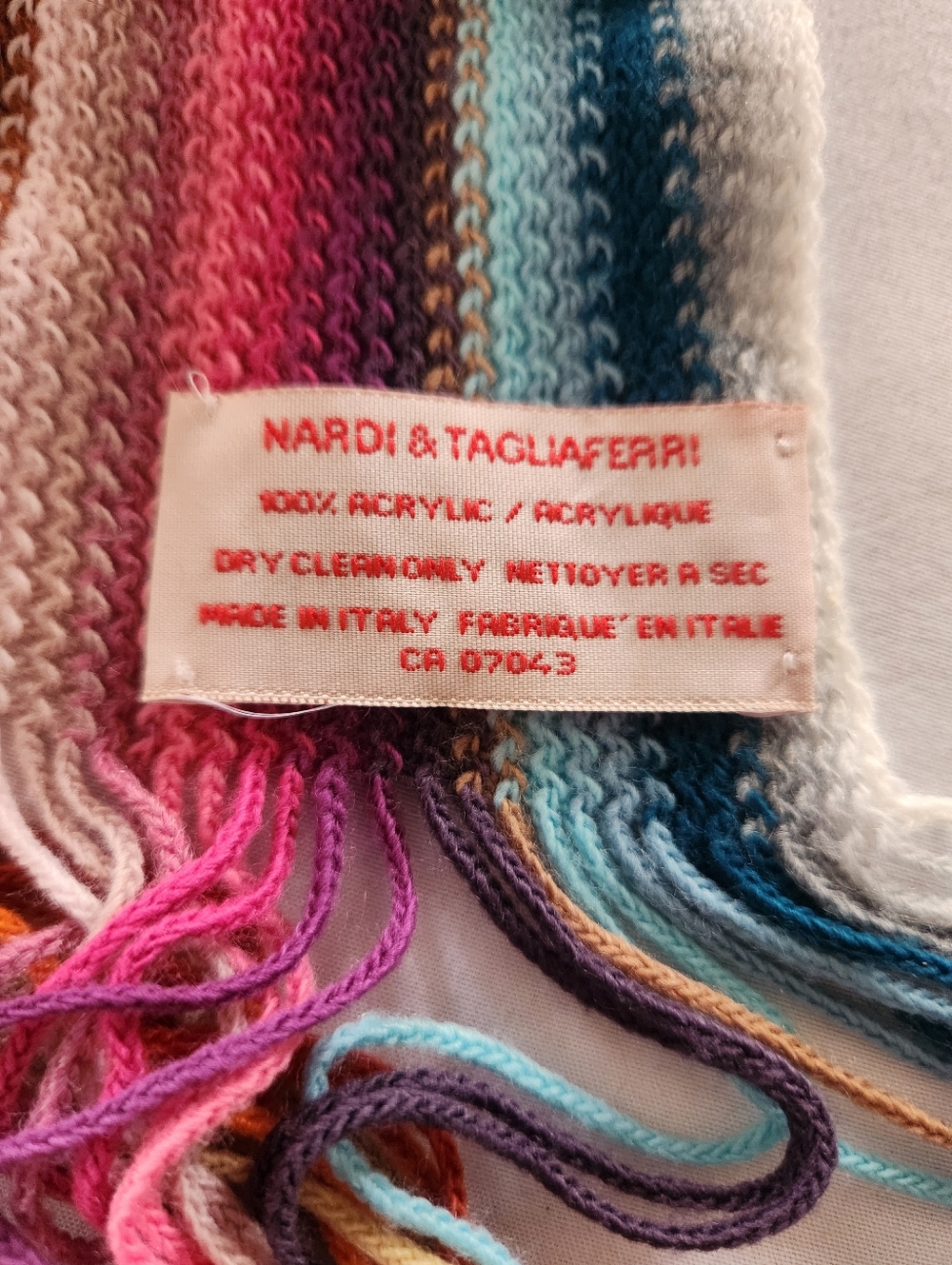 Nardi & Tagliaferri Colourful Stripe Knit Scarf - Picture 3 of 16